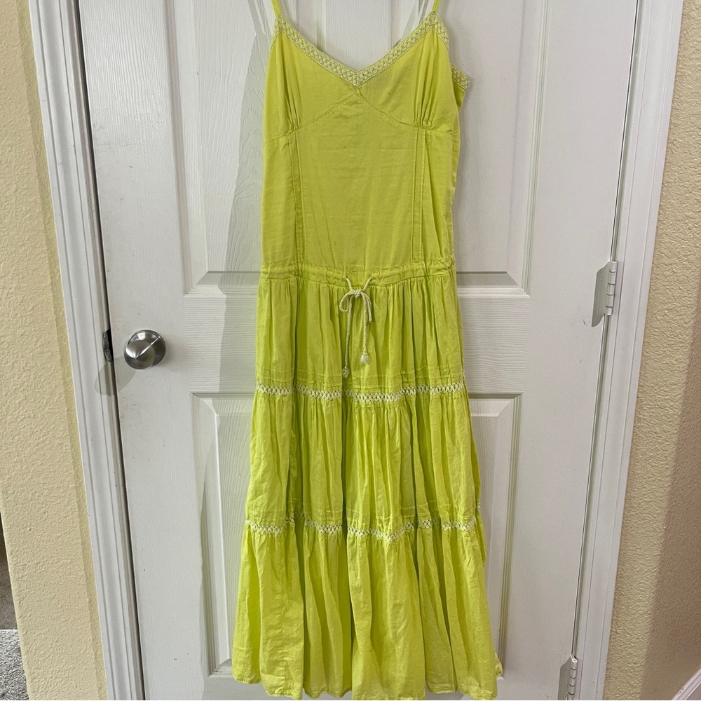 A-List by Wrapper - Vintage y2k Lime Green Maxi Dress